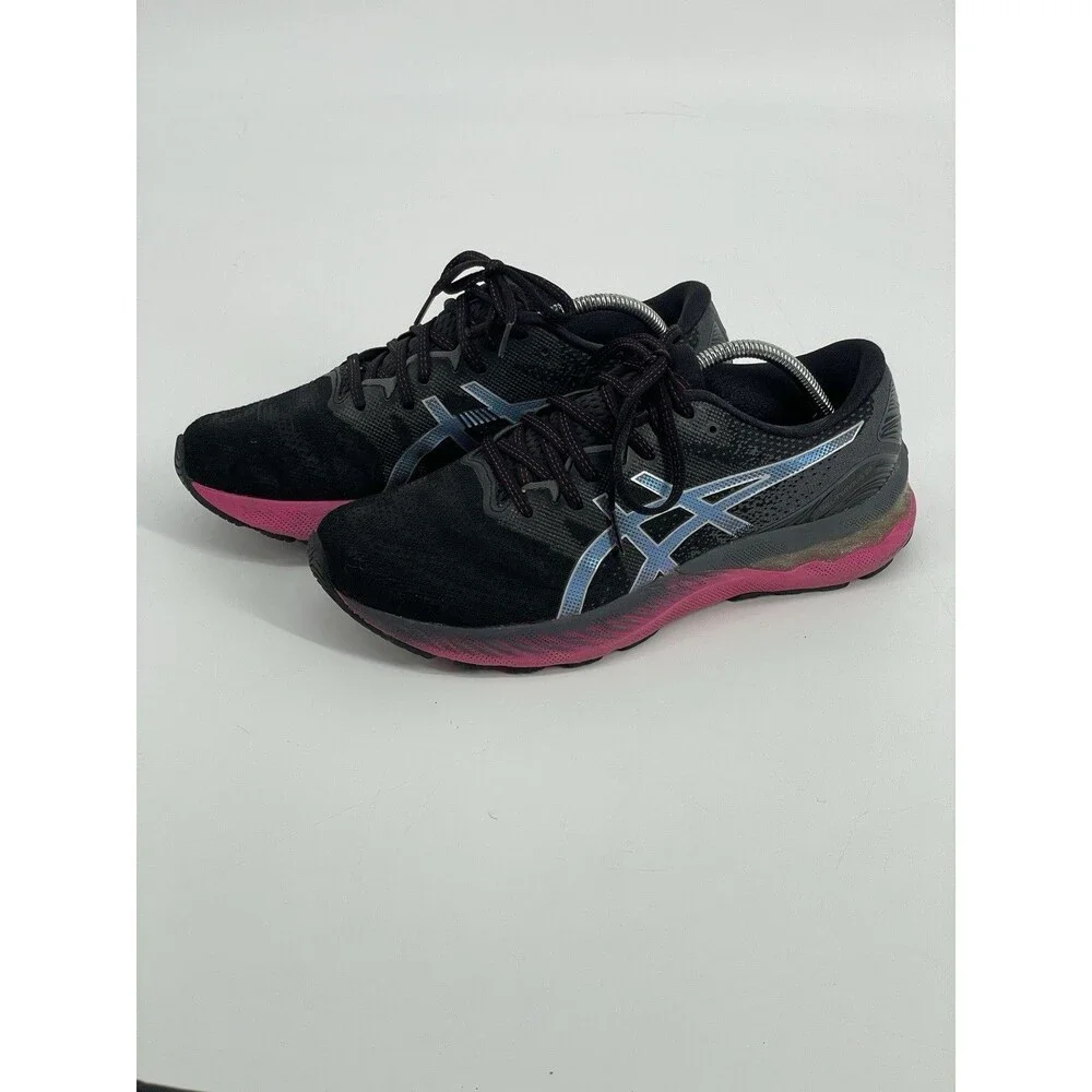 ASICS Gel Nimbus 23 Women’s Size 10 Black Pink Running Athletic Shoes Sneaker